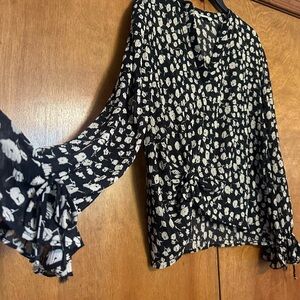 By Together Monochrome Floral Skirt